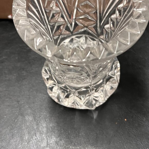 Zajecar Hand Cut Lead 3.75" 24% Lead Crystal Bud Vase Made In Yugoslavia VGC *XY - Picture 2 of 4